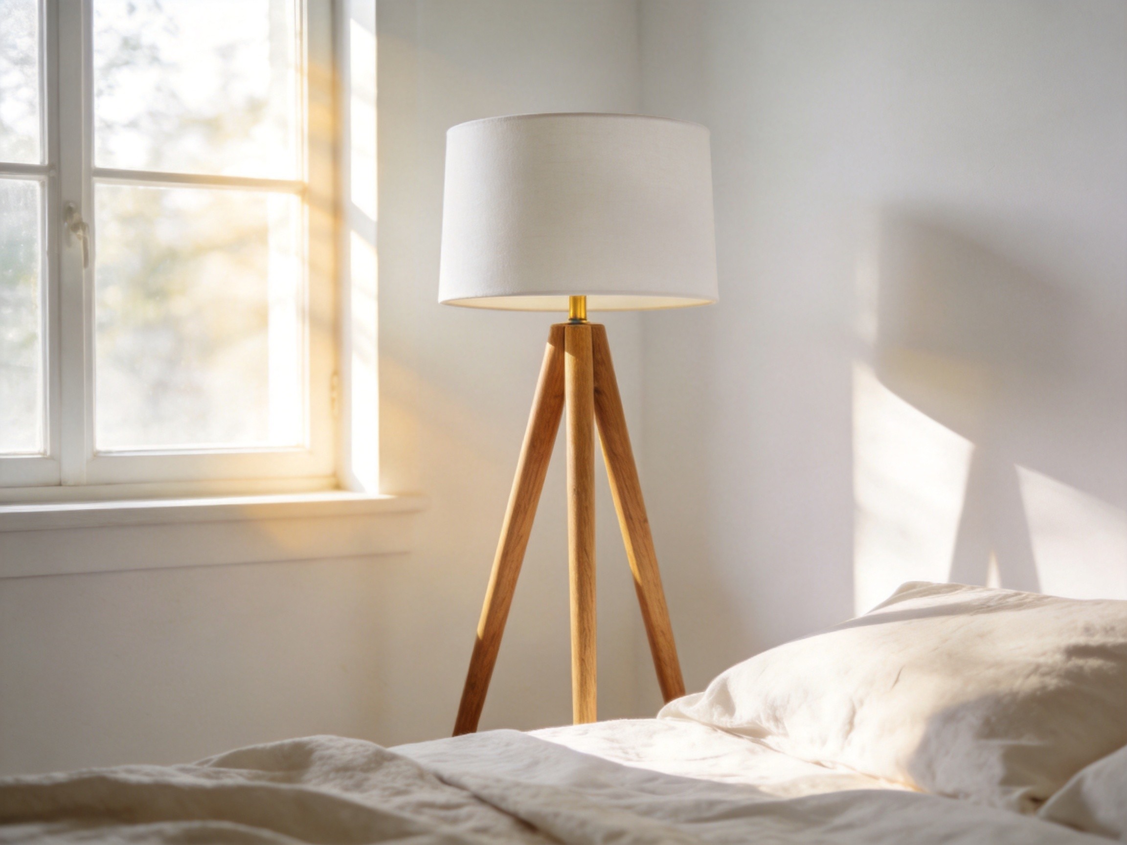 Tripod Floor Lamp with Fabric Shade